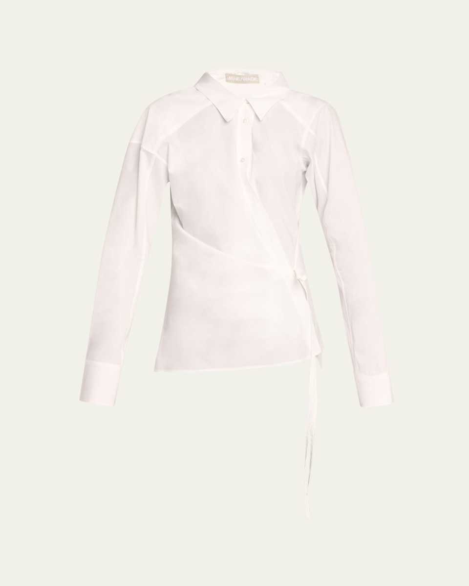Fuze Long-Sleeve Poplin Wrap Shirt