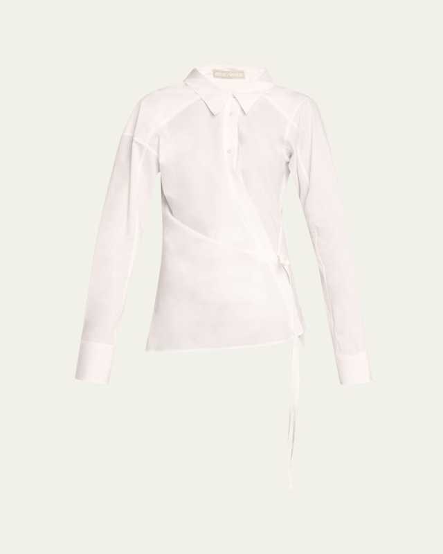 Fuze Long-Sleeve Poplin Wrap Shirt