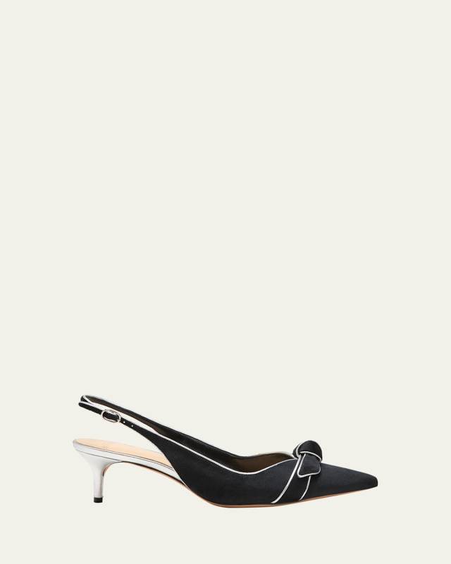 Angelita Suede Bow Slingback Pumps