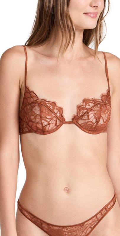 Kiki De Montparnasse Coquette Demi Bra Caramel