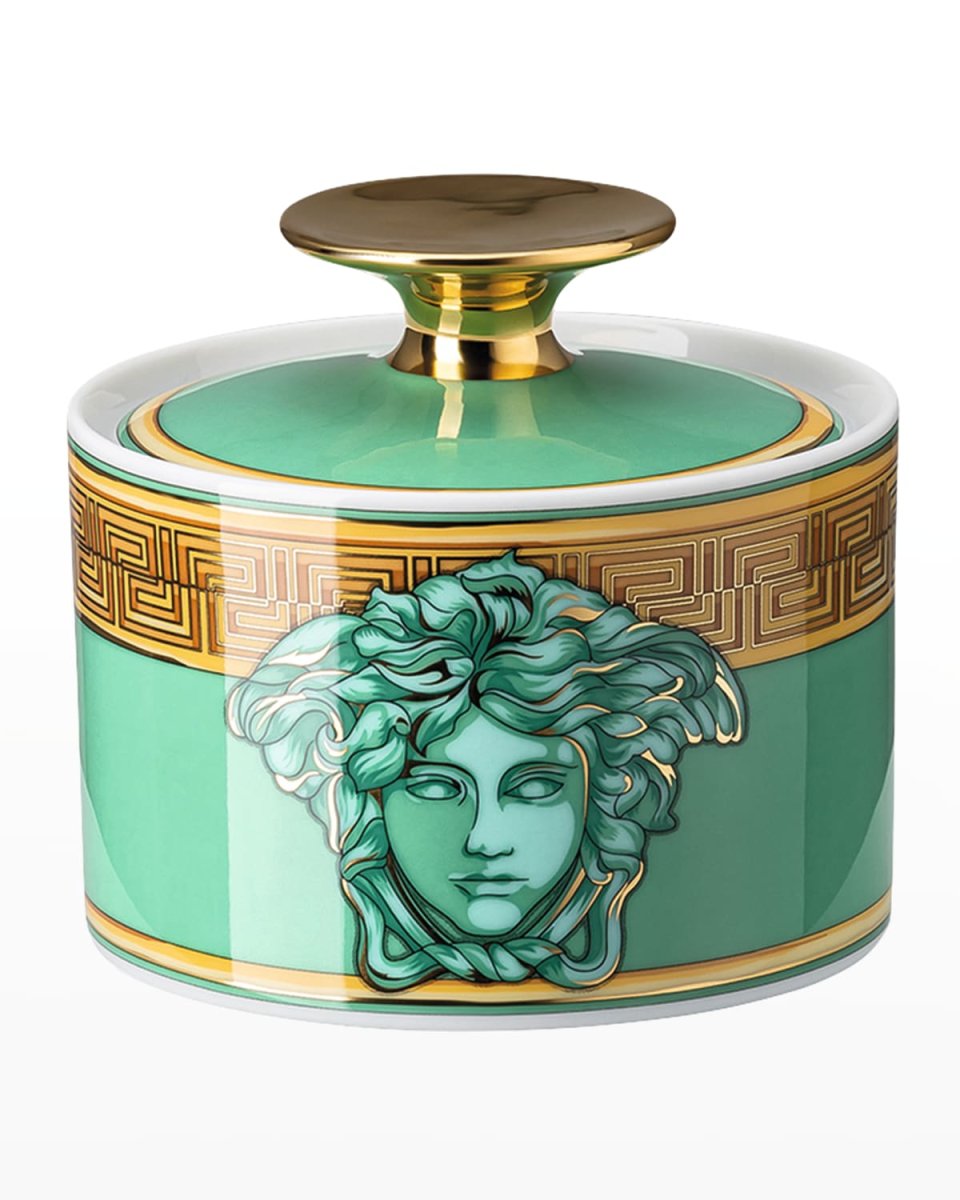 Medusa Amplified Green Coin Covered Sugar Bowl