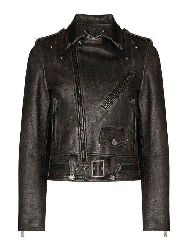 Golden Goose Blouson En Cuir - Noir