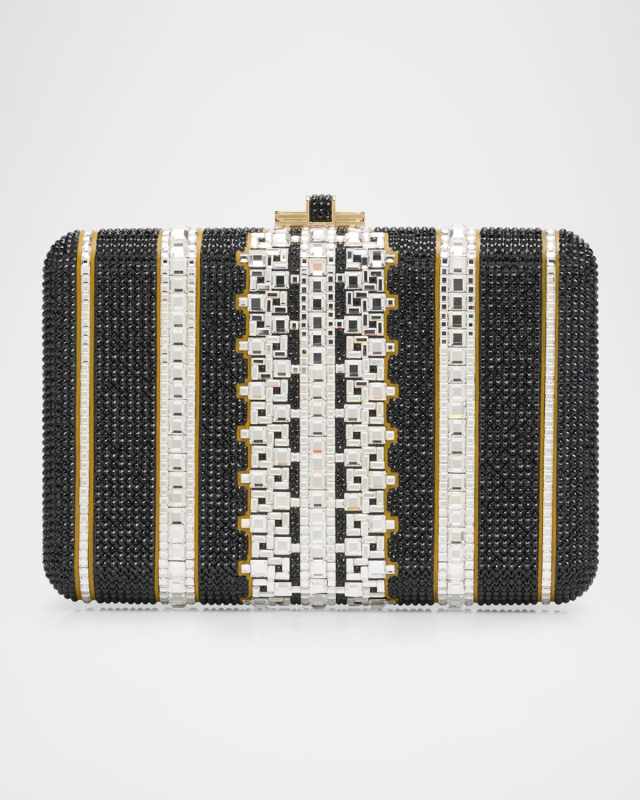 Lattice Crystal Slim Clutch Bag