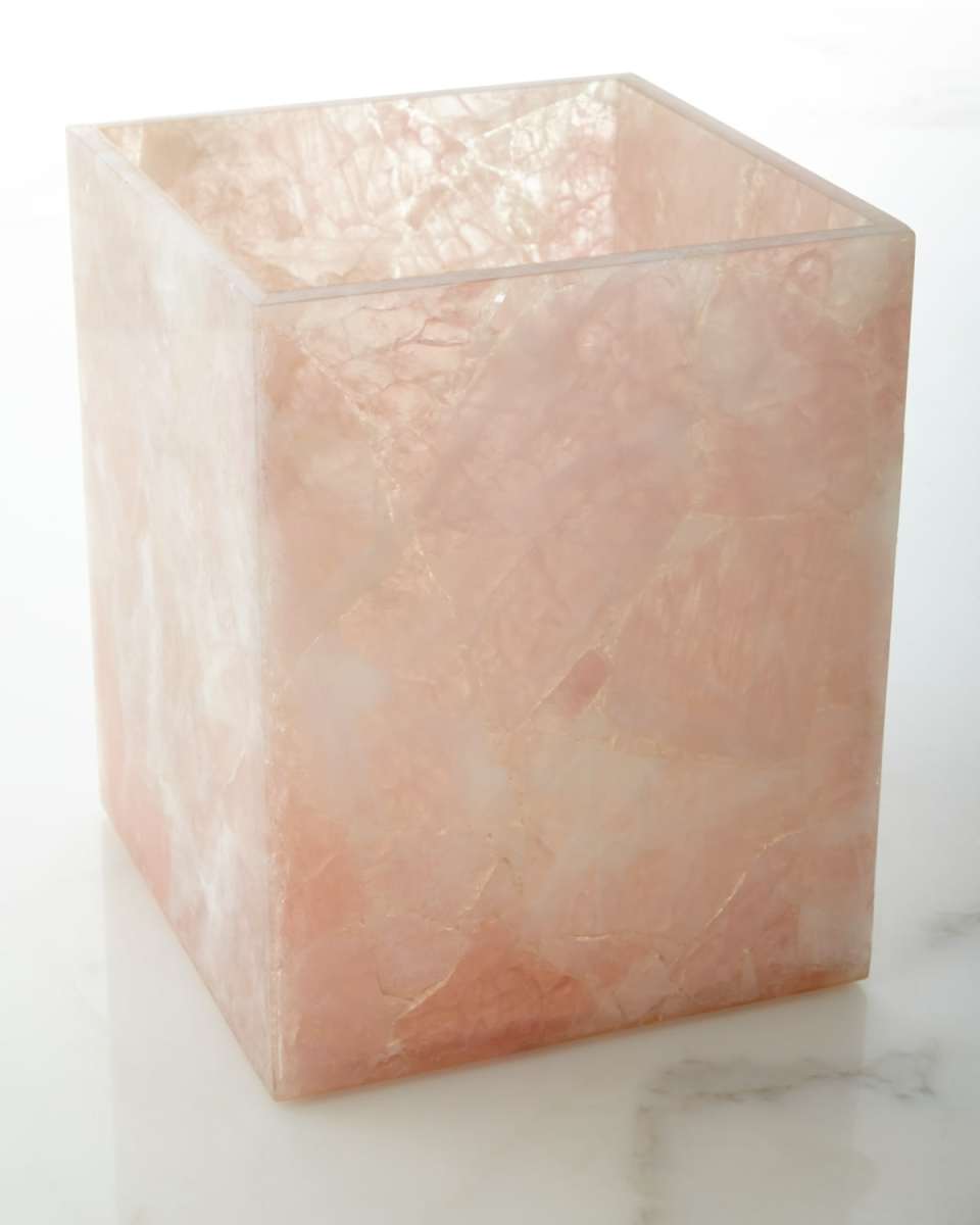 Rose Quartz Wastebasket