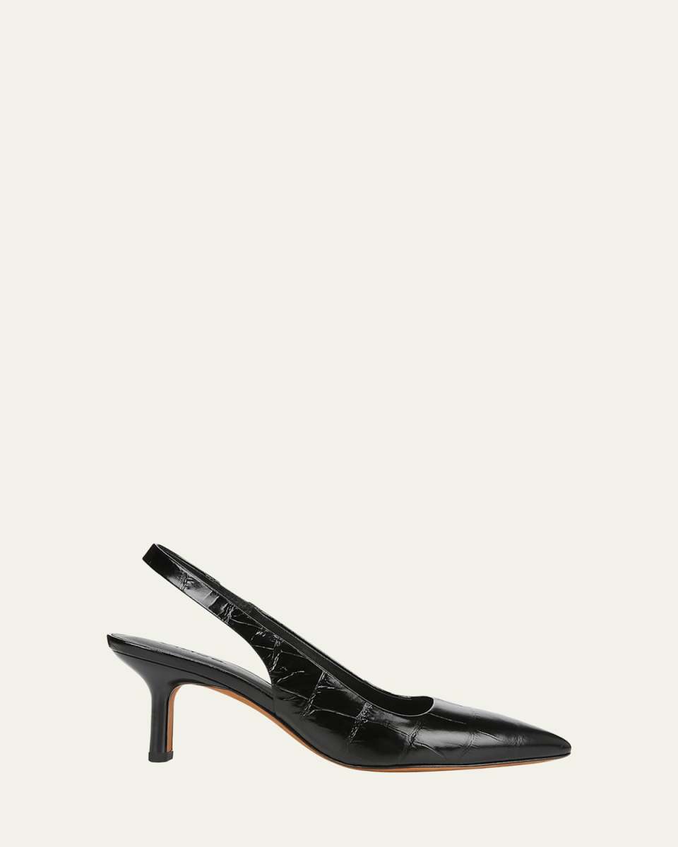 Patrice Croco Slingback Pumps