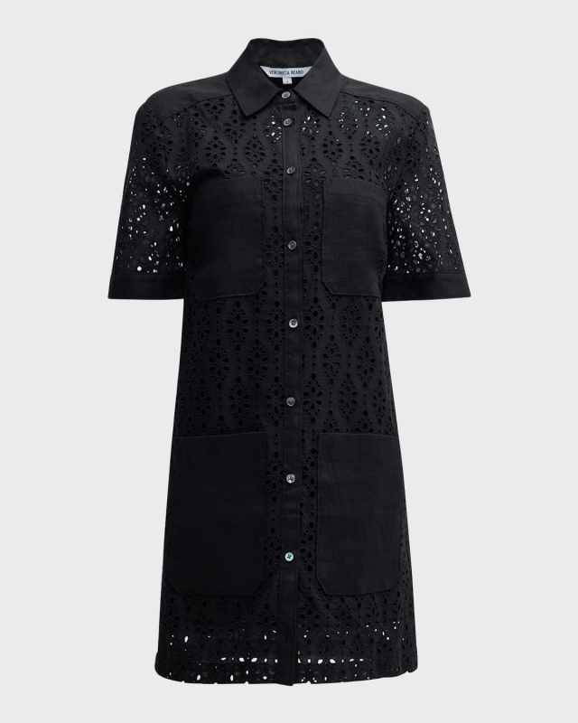 Rafaela Eyelet Mini Shirtdress