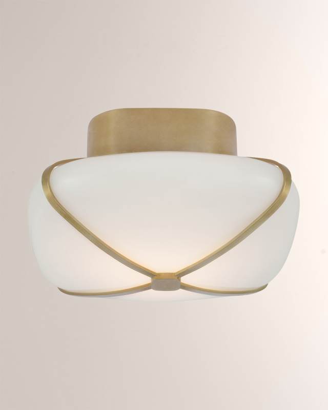 Fondant 9" Flush Mount in Soft Brass by Chapman & Myers