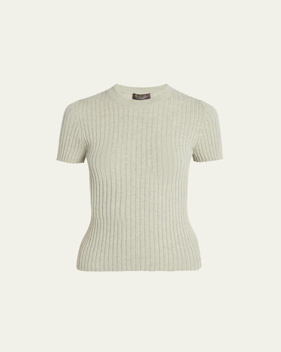 Cashmere Ribbed Knit Top