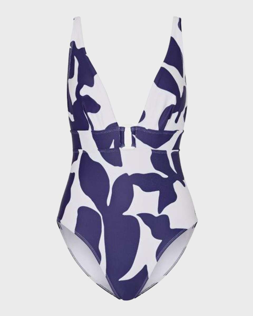 Abstract Printed One-Piece Swimsuit