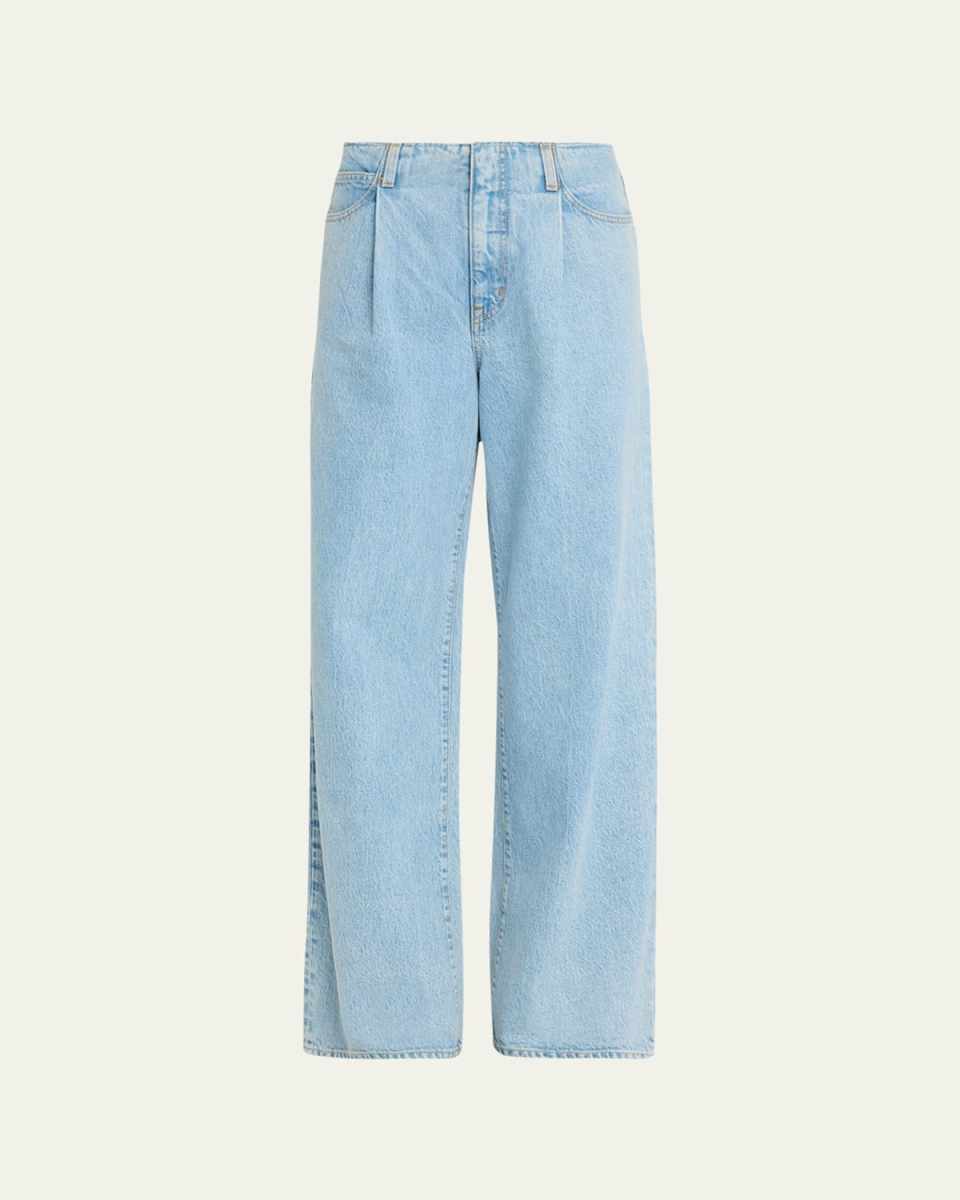 Kennedy High Rise Wide Pleated Jeans