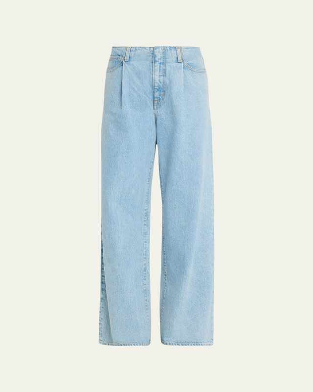 Kennedy High Rise Wide Pleated Jeans