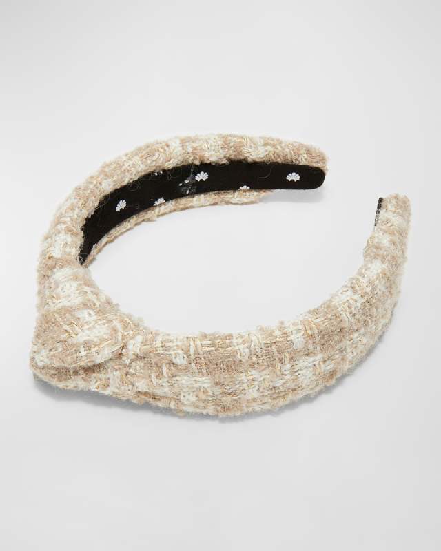 Knotted Slim Tweed Headband