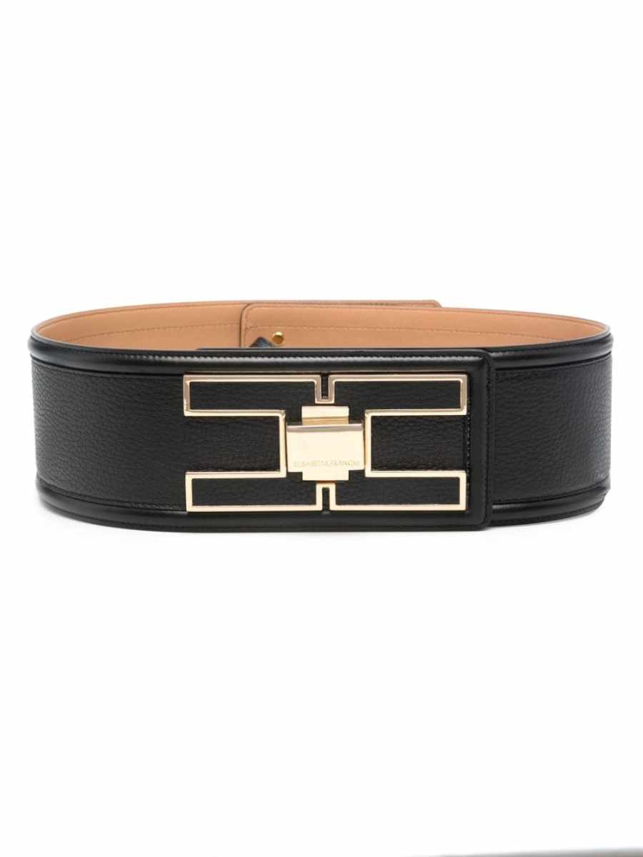 logo turn-lock leather belt