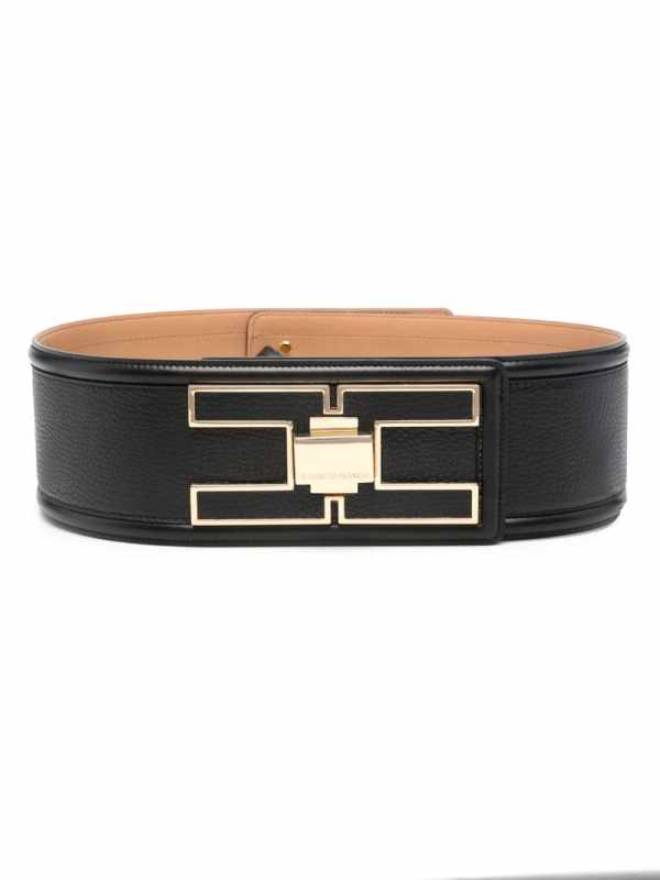 logo turn-lock leather belt