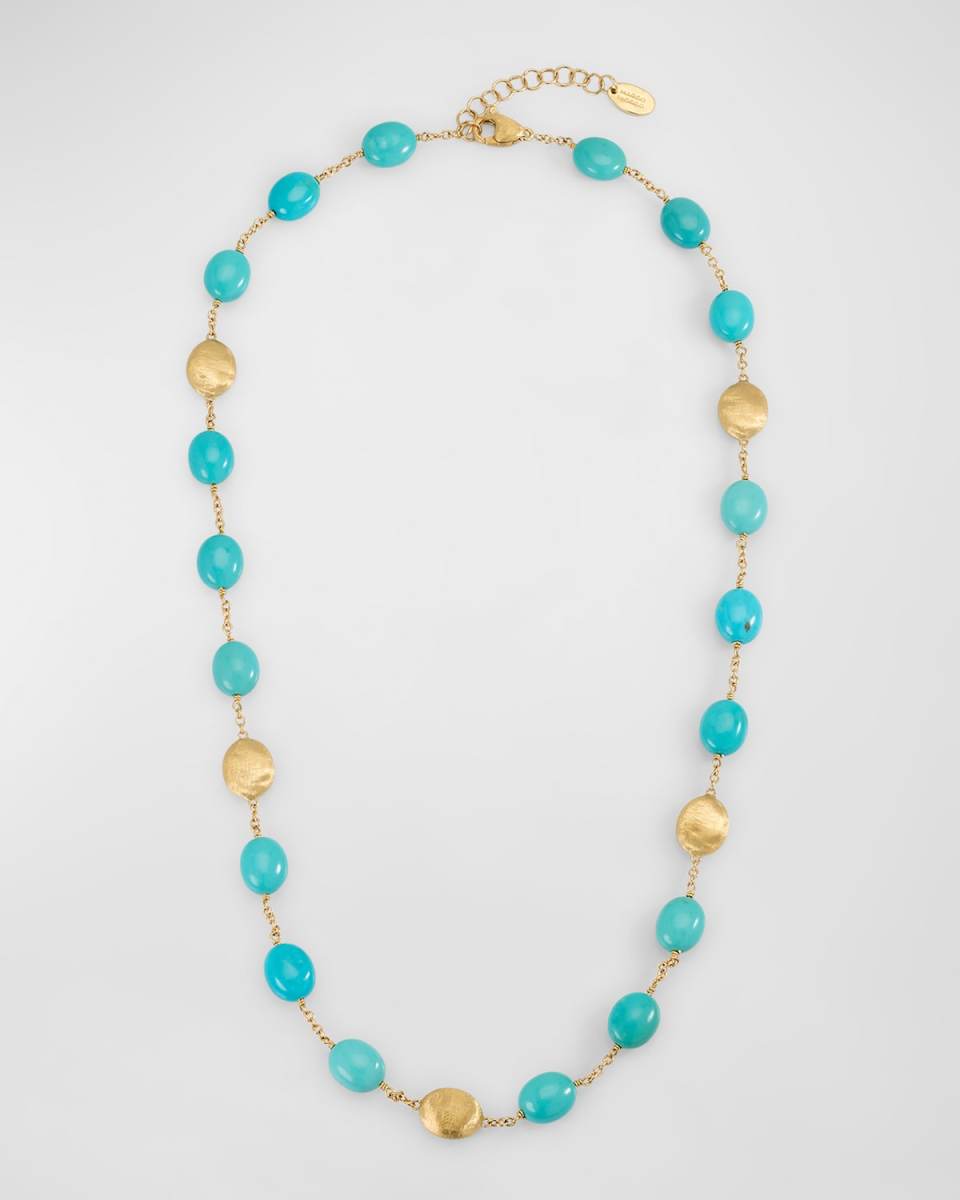 18K Yellow Gold Siviglia Turquoise Necklace