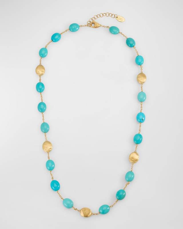 18K Yellow Gold Siviglia Turquoise Necklace