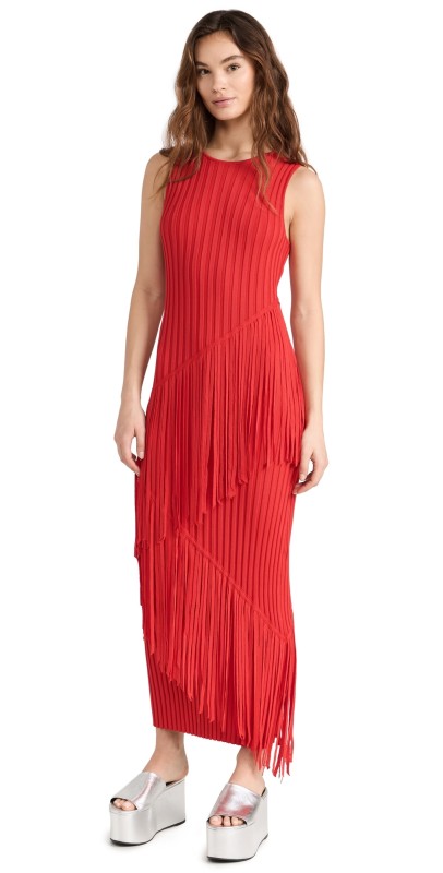 SIMONMILLER Spiral Dress Red
