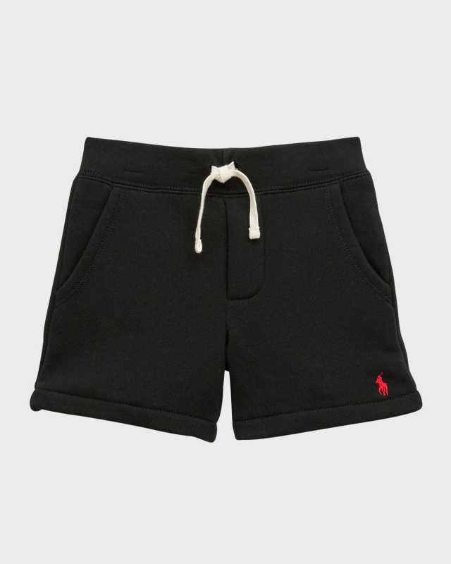 Kid's Embroidered Pony Fleece Shorts, Size 2T-6