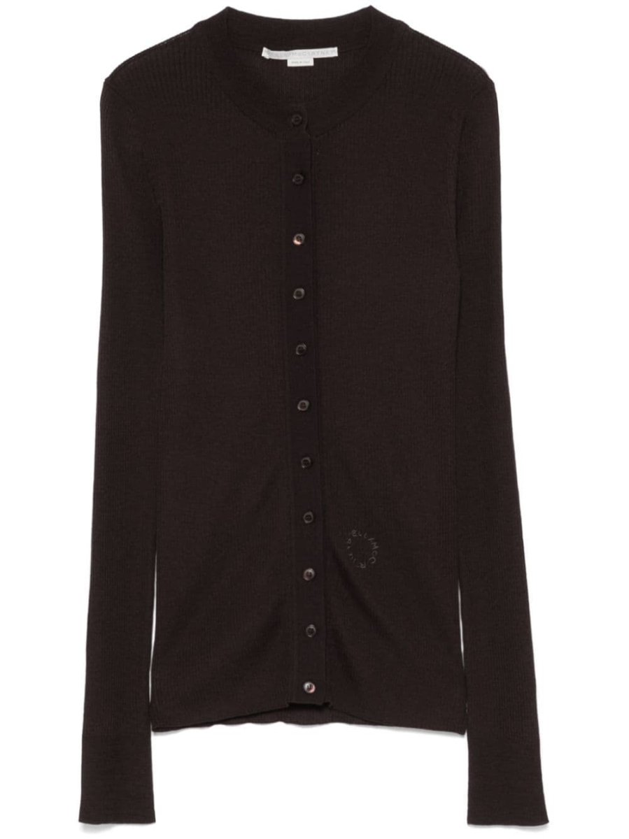 fine-ribbed cardigan