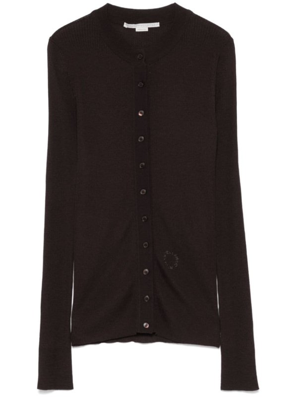 fine-ribbed cardigan
