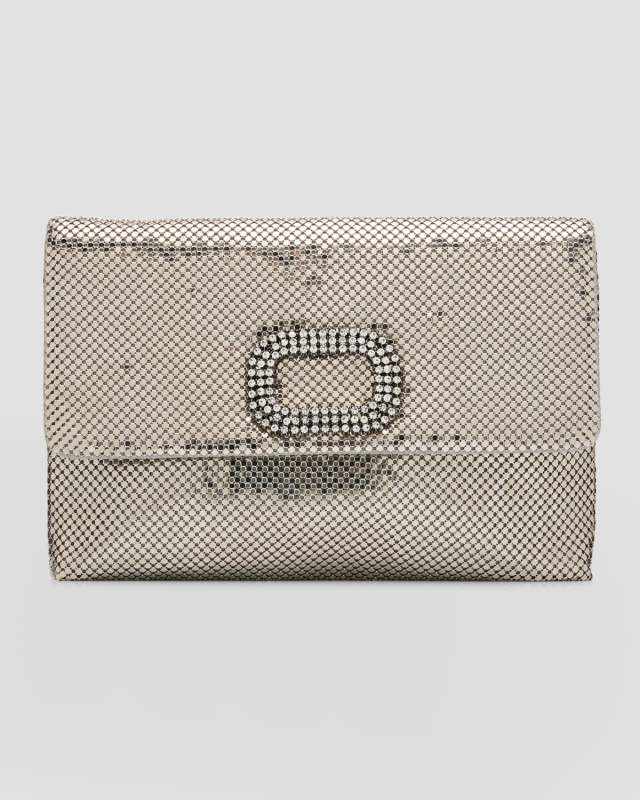 Audrey Crystal Buckle Clutch Bag