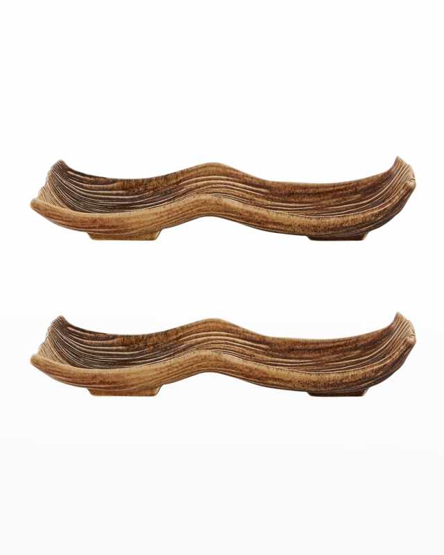 13" Bananas From Madeira Serving Trays, Set of 2