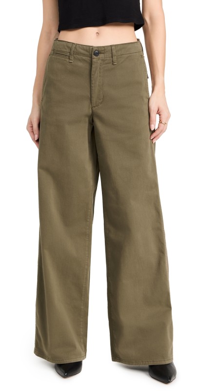 rag & bone Sofie Wide Leg Chinos Olive