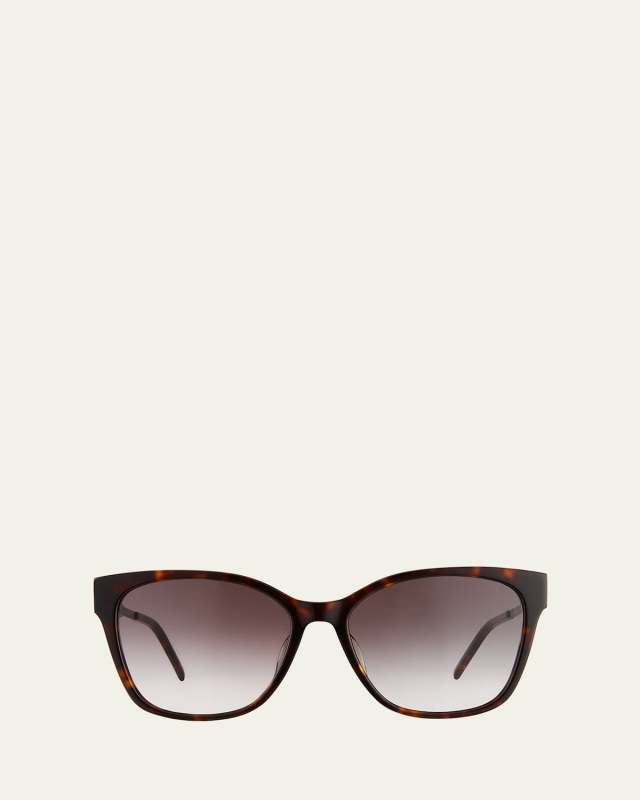 Square Acetate & Metal Sunglasses