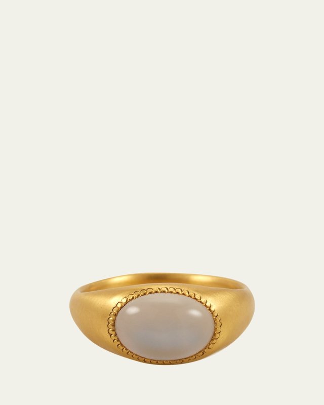 Moonstone Roz Ring in 22K Gold