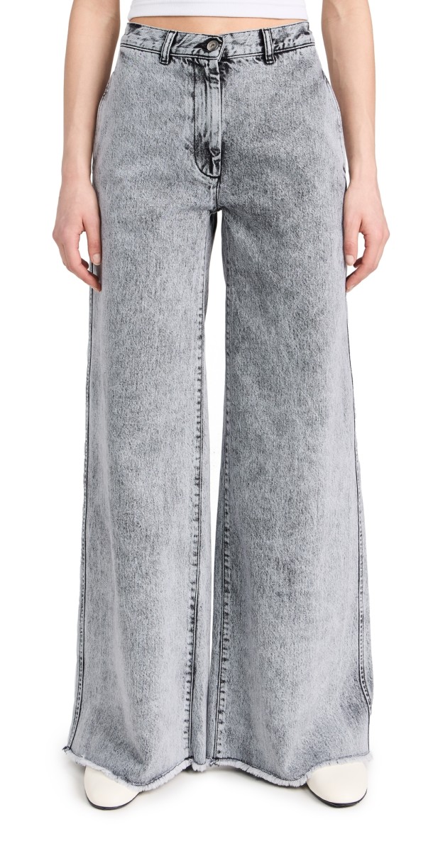 Rosetta Getty Wide Flare Pants Black