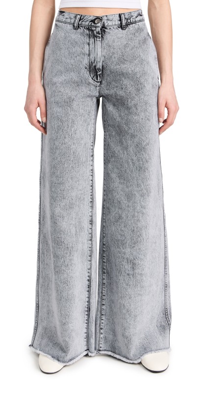 Rosetta Getty Wide Flare Pants Black