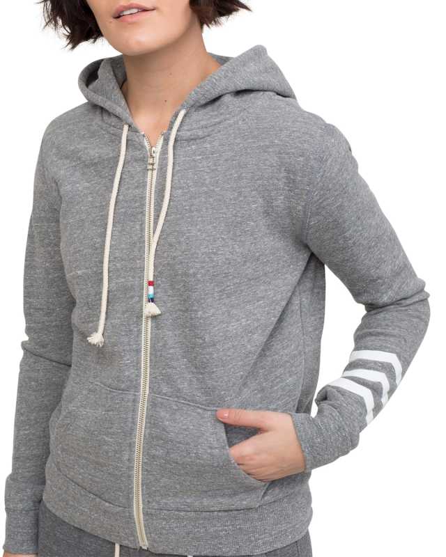 Waves Heathered Zip-Up Hoodi