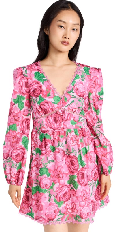 Generation Love Felicia Poplin Floral Mini Dress Rose Garden Pink Multi