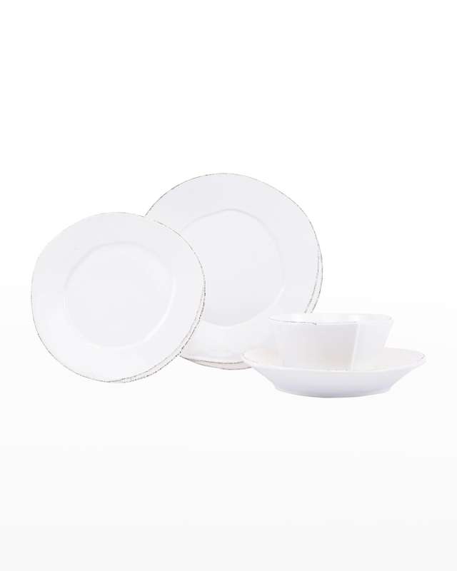 Lastra White 4-Piece Place Setting
