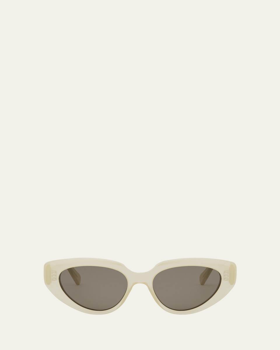 Bold 3 Dots Acetate Cat-Eye Sunglasses