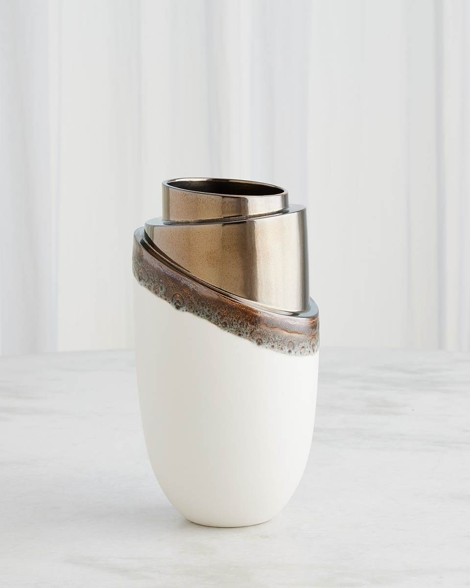 Slant Stack Small Vase - 12"