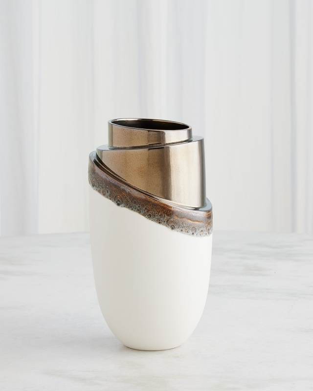 Slant Stack Small Vase - 12"