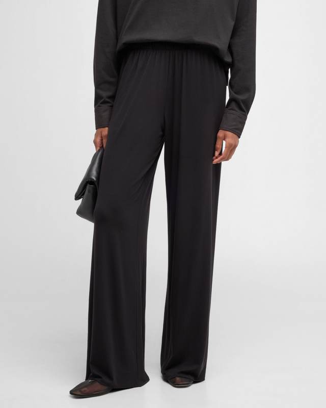 Matte Jersey Wide-Leg Pants