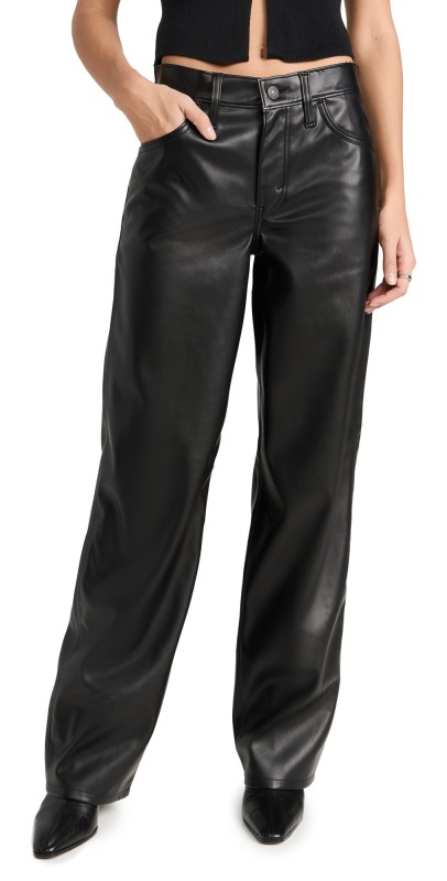 Levi's Faux Leather Baggy Dad Pants Slippery Slope