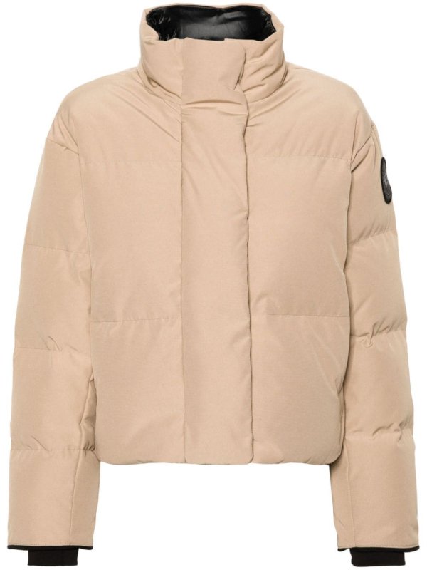 logo-patch puffer jacket