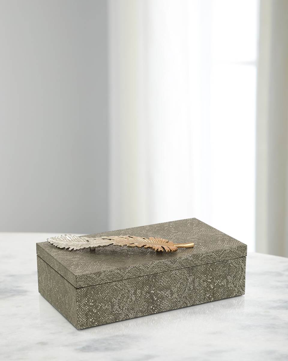 Feathered Vegan Snakeskin Box
