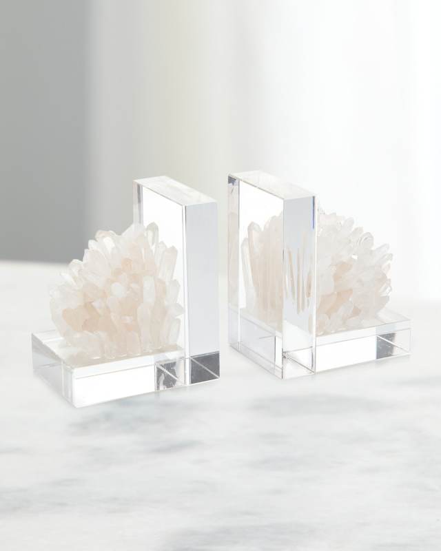 Quartz Crystal Book Ends