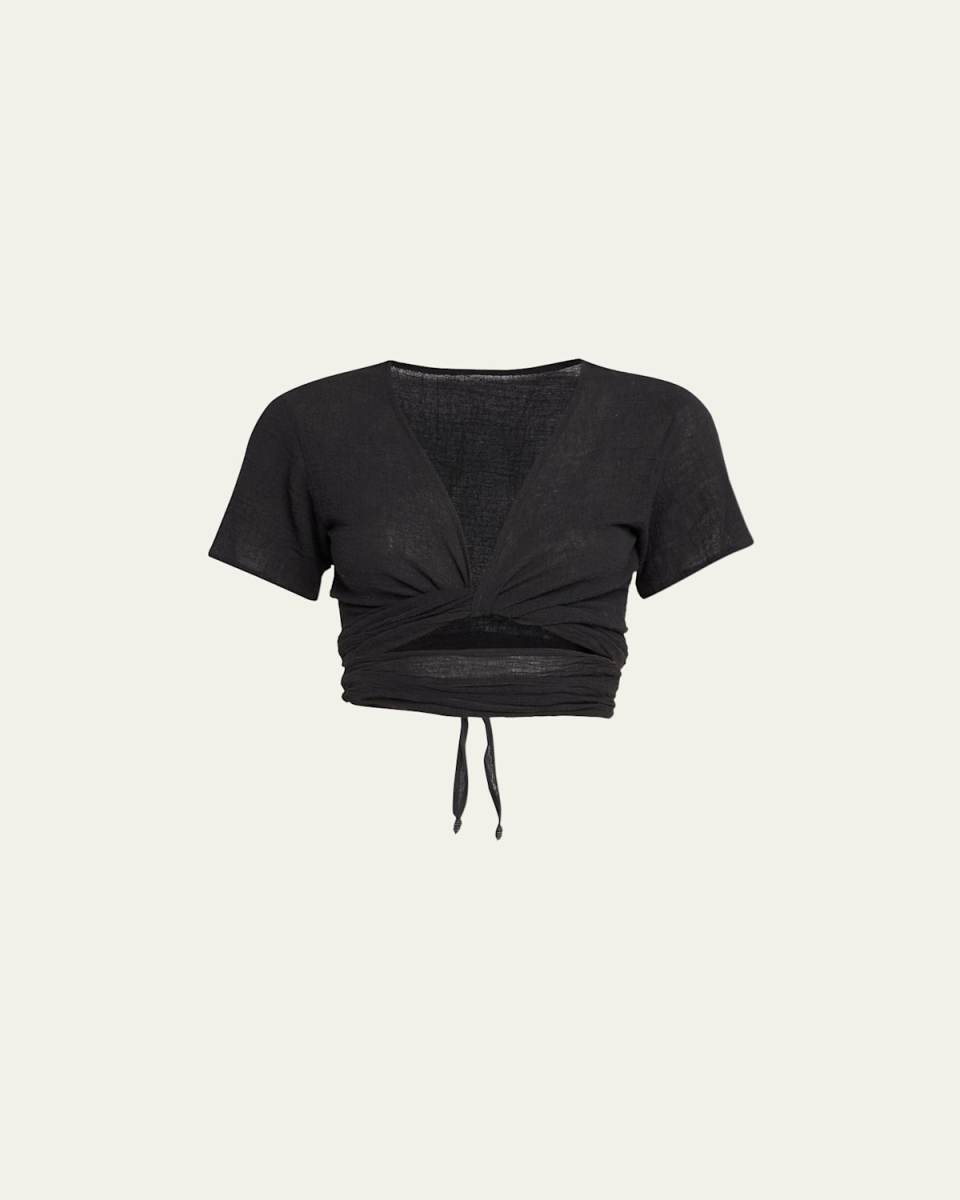 Lahuncito Gauze Crop Top