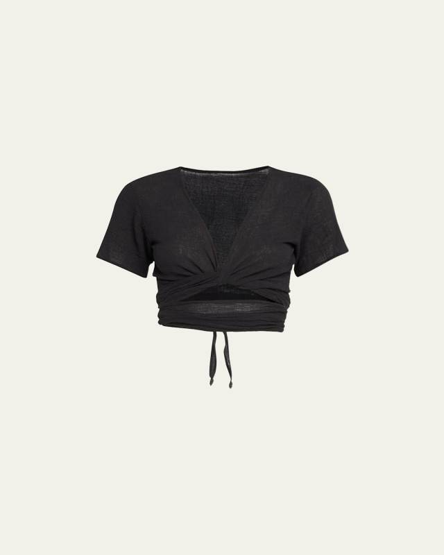 Lahuncito Gauze Crop Top