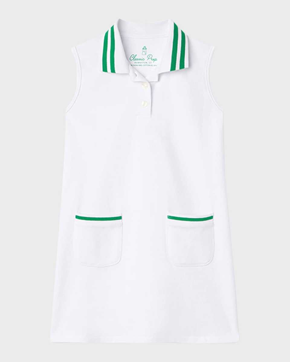 Girl's Teagan Pique Polo Tennis Dress, Size 2-1