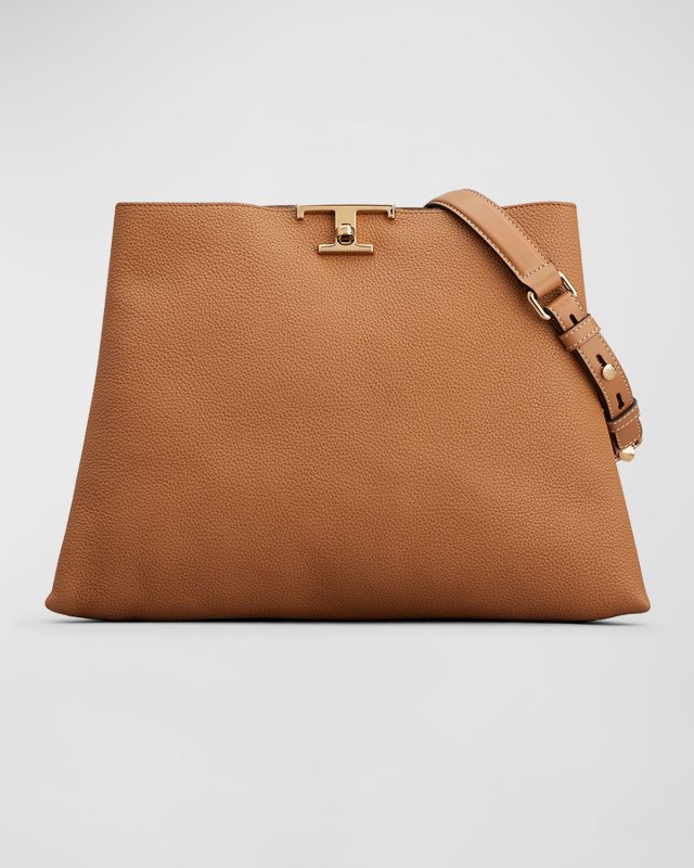 Medium Leather T Timeless Shoulder Bag