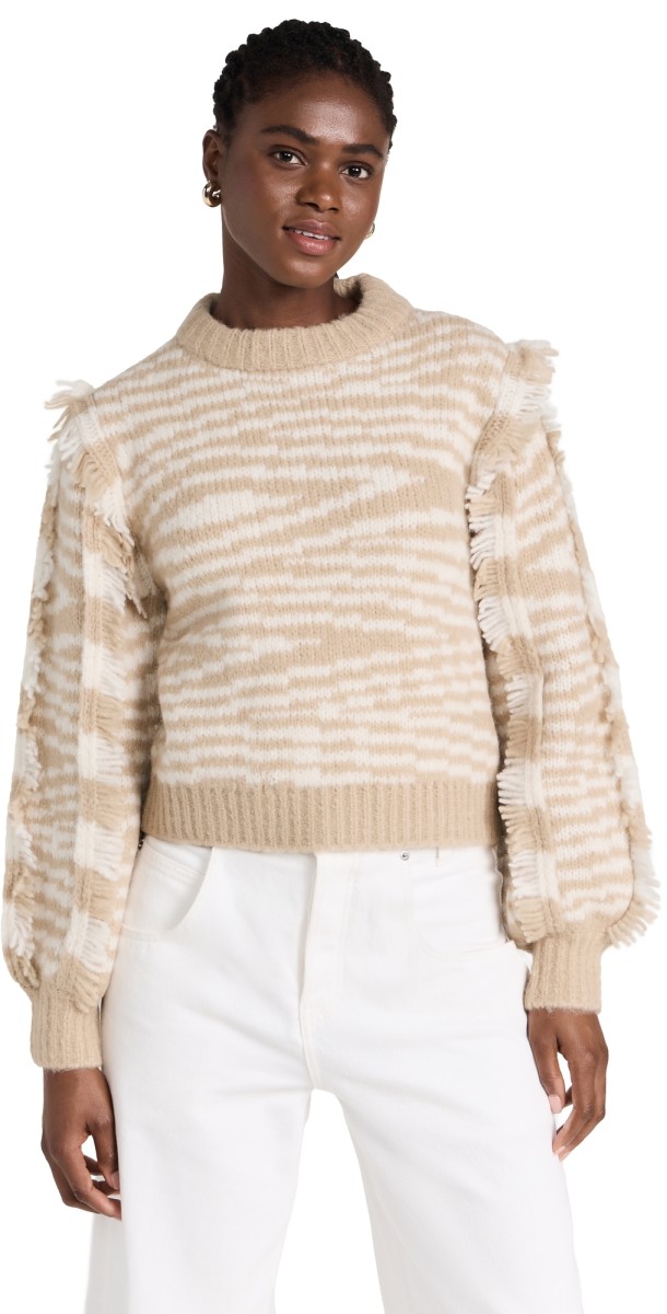 Eleven Six Jemi Sweater Ivory/Pale Camel Combo
