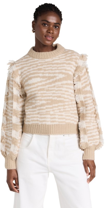 Eleven Six Jemi Sweater Ivory/Pale Camel Combo