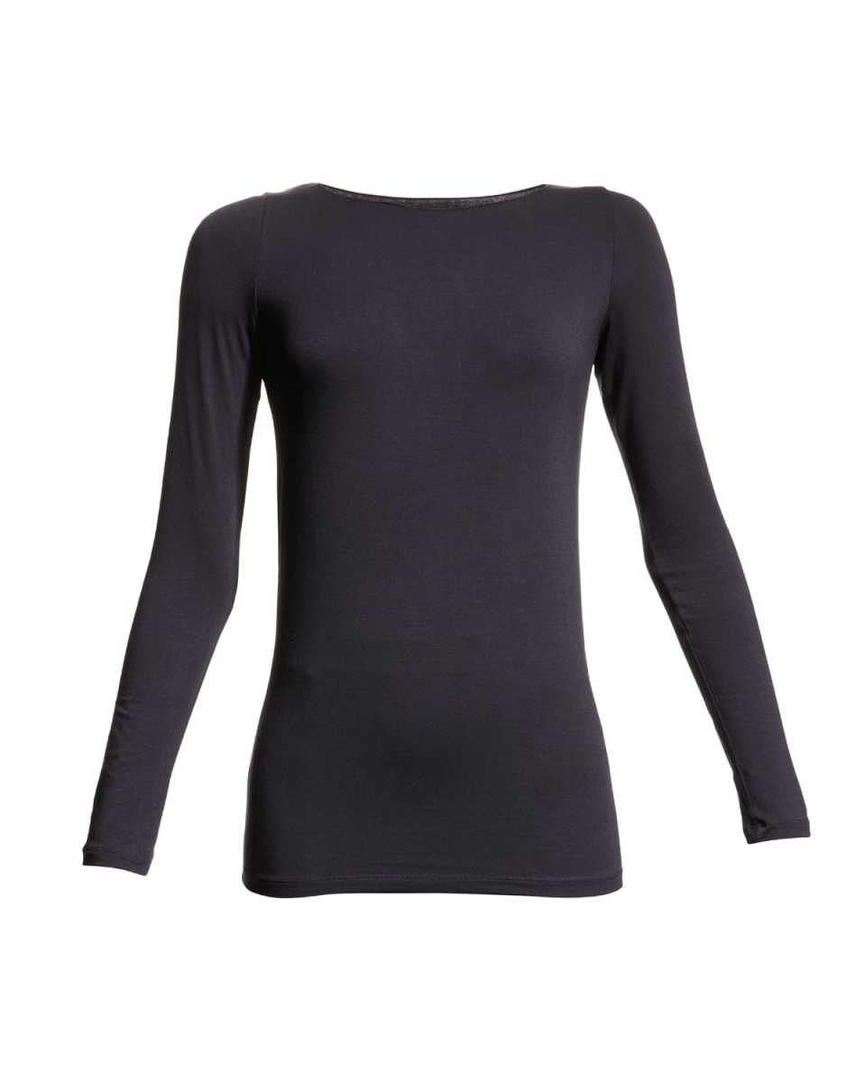 Soft Touch Marrow-Edge Long-Sleeve Top