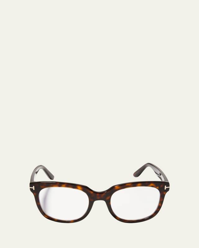 Blue Light-Blocking Square Transparent Acetate Optical Frames